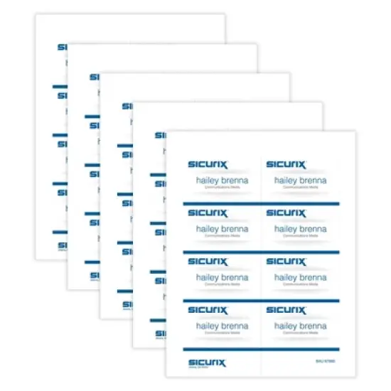 SICURIX Printable Badge Inserts, 3-1/2" x 2-1/4", 56 Per Pack, 5 Packs image {6}