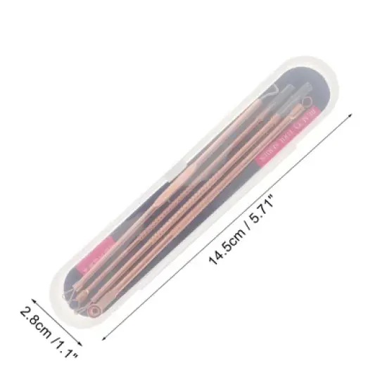 Unique Bargains Professional Portable Pimple Extractor Tool Kit 1 Set image {1}