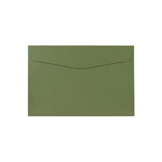 JAM Paper 6 x 9 Booklet Envelopes Olive Green 3157498 image {2}