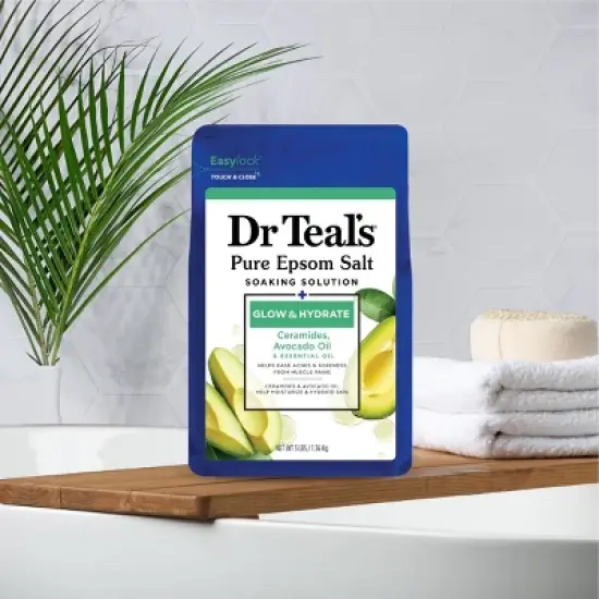 Dr Teal's Glow & Hydrate & Essential Oils Pure Epsom Salt Soaking Solution - 3lbs image {4}
