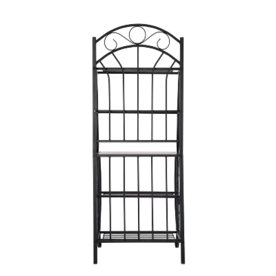 Valencia Baker Rack Storage Unit Metal/Black - Boraam Industries image {2}