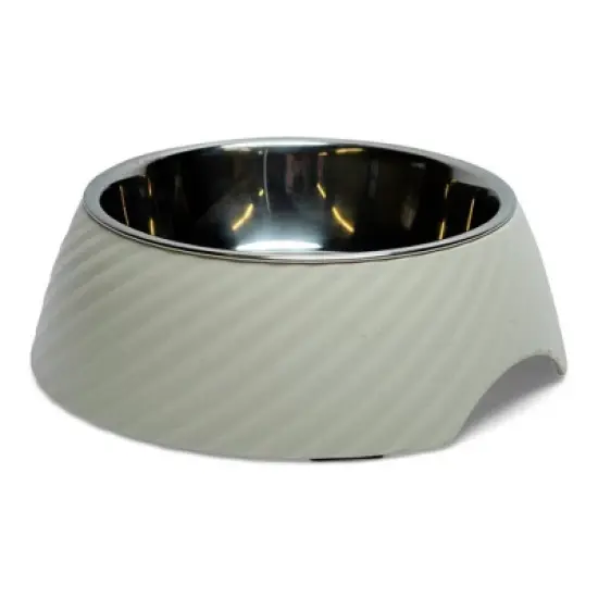 American Pet Supplies Twill Round Melamine Stainless Steel Dog Bowl image {2}