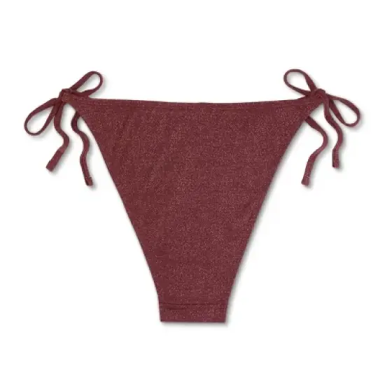 Women's Side-Tie High Leg Extra Cheeky Bikini Bottom - Wild Fable&trade; Brown image {6}
