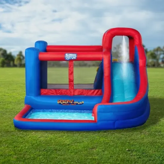 Sunny & Fun Small Inflatable Kids Backyard Water Slide Park image {3}