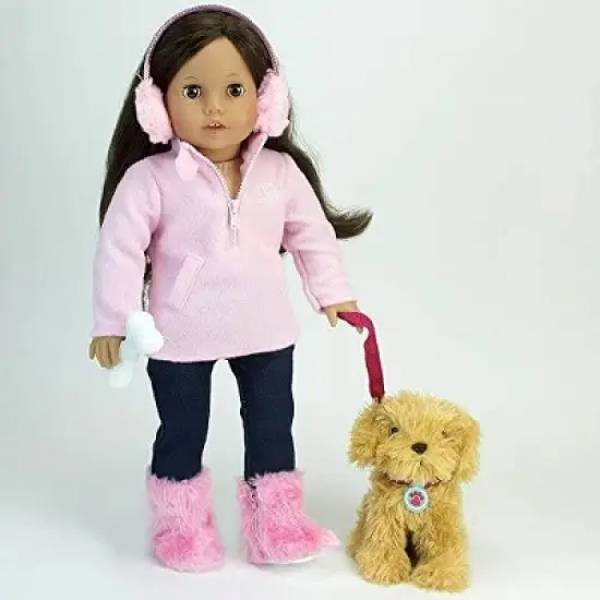 Sophia&rsquo;s Plush Puppy and Accessories Set for 18" Dolls image {4}