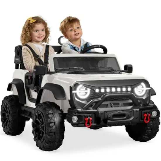 Best Choice Products Kids 24V 2-Seater Electric Ride-On Car Truck w/ Parent Control, Bluetooth, LED Lights image {18}