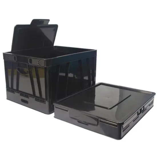 Storex Collapsible Crate, Black image {2}