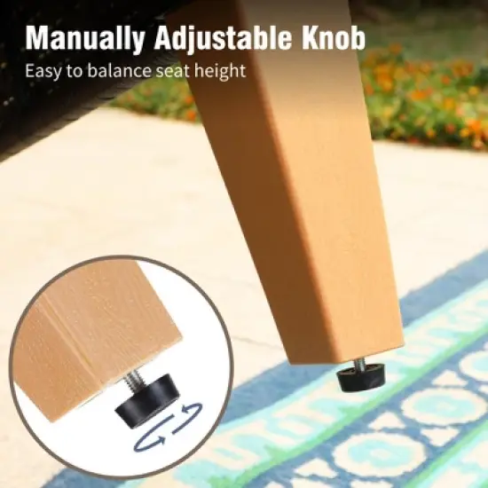 Captiva Designs 7pc Outdoor Wicker Rattan Patio Half-Moon Curved Sectional Sofa Set with Cushioned Ottoman image {5}