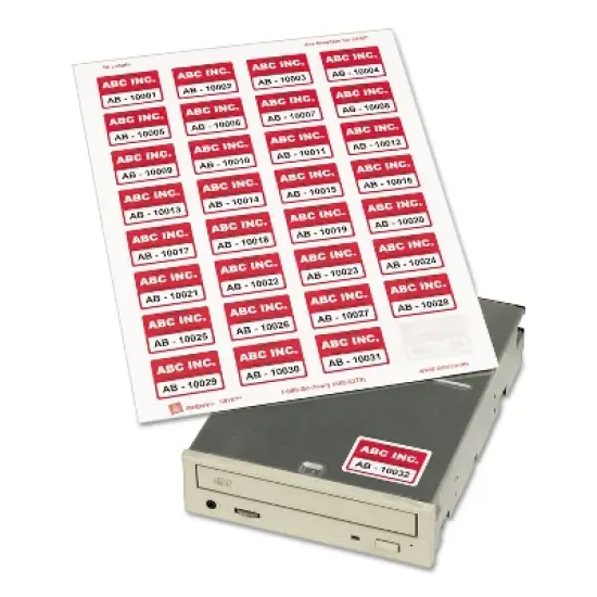 Avery Permanent ID Labels Inkjet/Laser 1 1/4 x 1 3/4 White 480/Pack 6570 image {1}