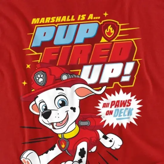 Toddler Boys' Paw Patrol Marshall Pup Fired Up T-Shirt Red image {2}