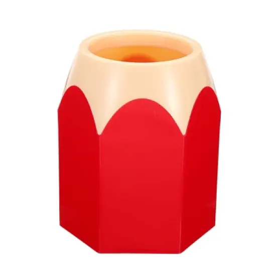 Unique Bargains Desk Cute Pencil Shape Pen Pencil Holders Cup 1 Pc image {9}