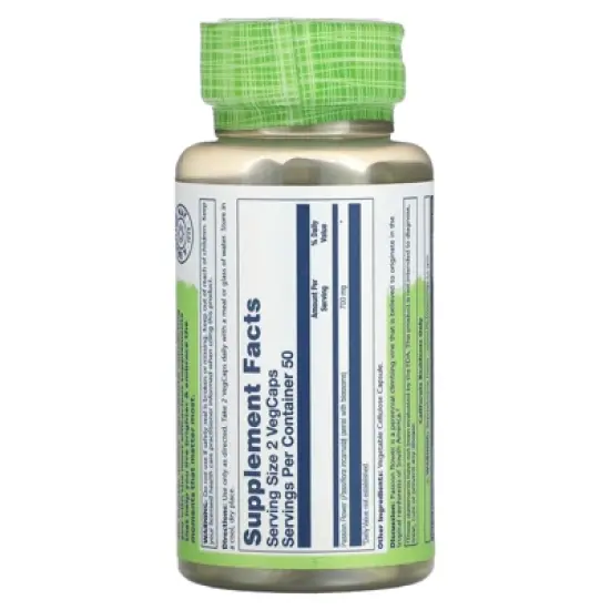 Solaray True Herbs, Passion Flower, 100 VegCaps (350 mg per Capsule) image {1}