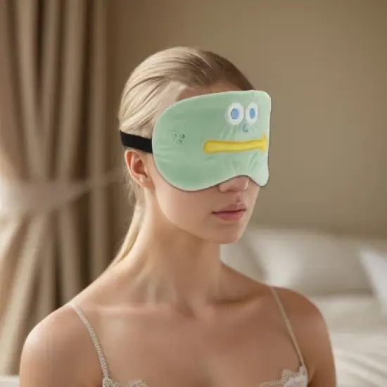 Unique Bargains Soft Cartoon Sleep Mask Arrow Green 1 Pc image {1}