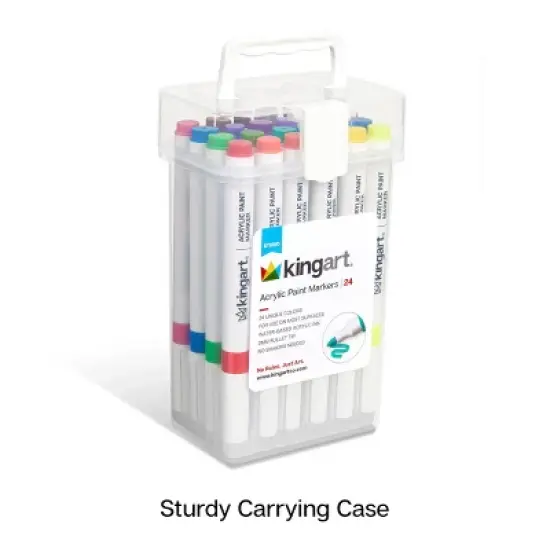 KINGART Acrylic Paint Markers 24 Colors image {6}