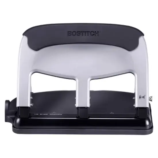 EZ Squeeze Hole Punch 40 Sheet Capacity Silver and Black - Bostitch image {1}