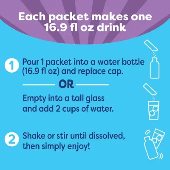 Crystal Light Blueberry Pomegranate On the Go Immunity Drink Mix - 10ct image {3}