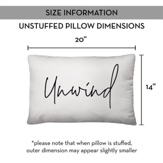 Creative Products Unwind Script White and Black 14x20 Indoor / Outdoor Pillow image {7}