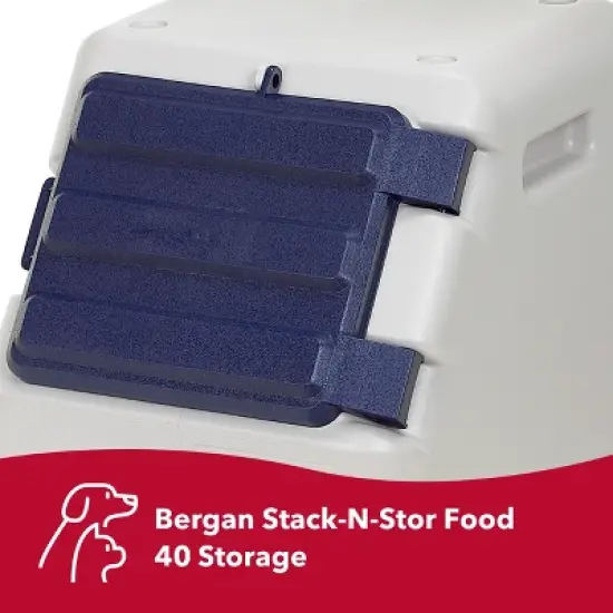 Coastal Pet Bergan Stack-n-Stor Food Storage - Beige and Navy image {1}