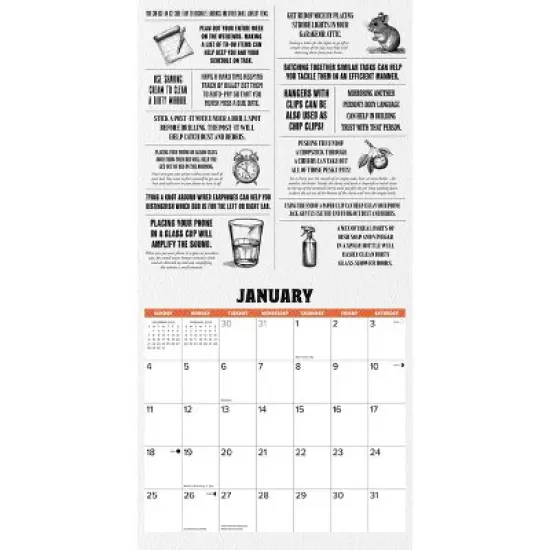 Willow Creek Press 12"x12" 2026 Hacks of Life Wall Calendar image {2}