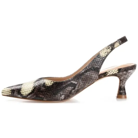 Journee Collection Womens Mikoa Kitten Heel Sling Back Pointed Toe Pumps image {1}