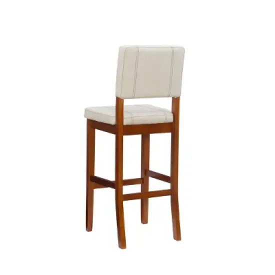 Milano Padded Barstool Upholstered Seat & Back - Linon image {4}