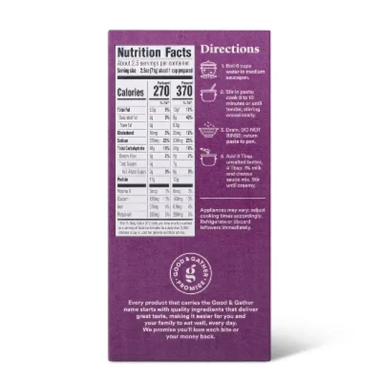Organic Shells & White Cheddar Macaroni and Cheese - 6oz - Good & Gather&trade; image {3}