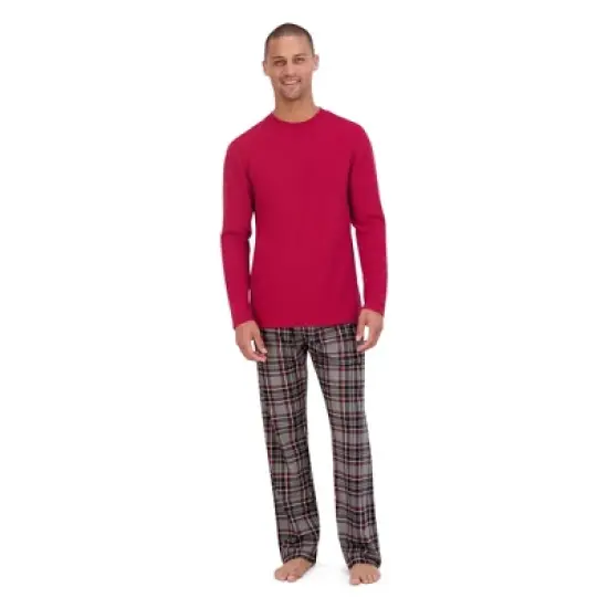 Hanes Premium Men's 2pc Comfort Fleece Sleep Pajama Set image {6}