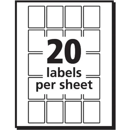 Avery Removable  Labels, Removable Adhesive, 1" x 3/4", 1,000 Labels (5428) image {2}