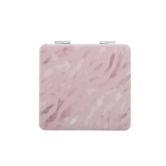 Unique Bargains Folding Makeup Mirror Pink 1 Pc image {3}