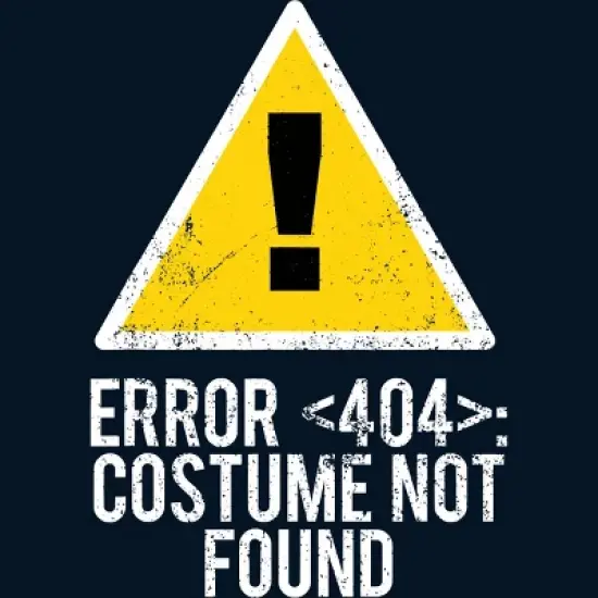 Men's Design By Humans Halloween Error 404 Costume Not Found Apparel By COVI Tank Top image {1}