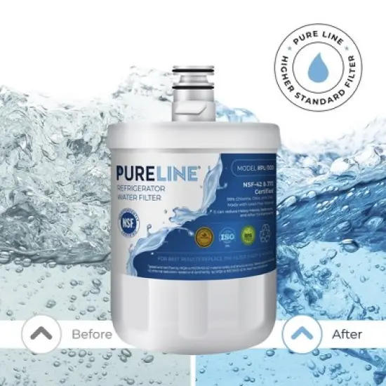 PureLine 5231JA2002A Water Filter Replacement For LG LT500P, ADQ72910907, ADQ72910901, GEN11042FR-08, 5231JA2002A, LFX25974ST, Kenmore 9890 (3-Pack) image {4}