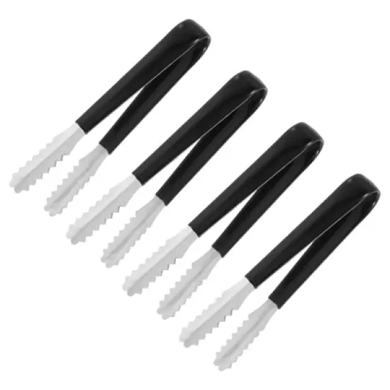 Unique Bargains Stainless Steel Mini Versatile Ice Tong for Dessert Appetizer 4 Pcs image {4}