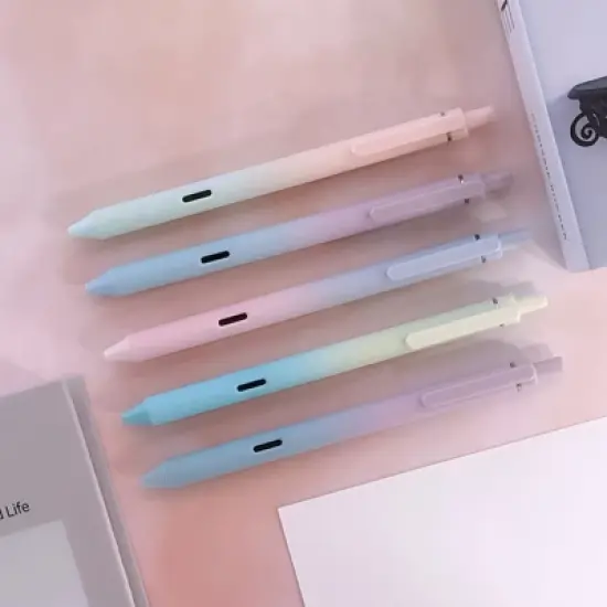 Wrapables Large Capacity Pencil Case, Expandable Pencil Pouch with Silent Retractable Gel Pen Set image {9}