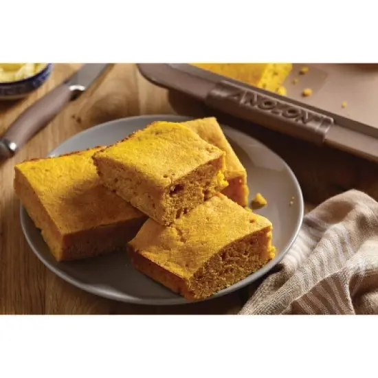 Anolon Advanced Bronze Bakeware 9" x 13" Nonstick Covered Cake Pan with Silicone Grips: Rectangular, Even-Heating, Lid image {3}