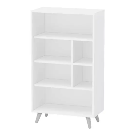 40.75" Sidney 4 Shelf Bookshelf White - Polifurniture image {8}