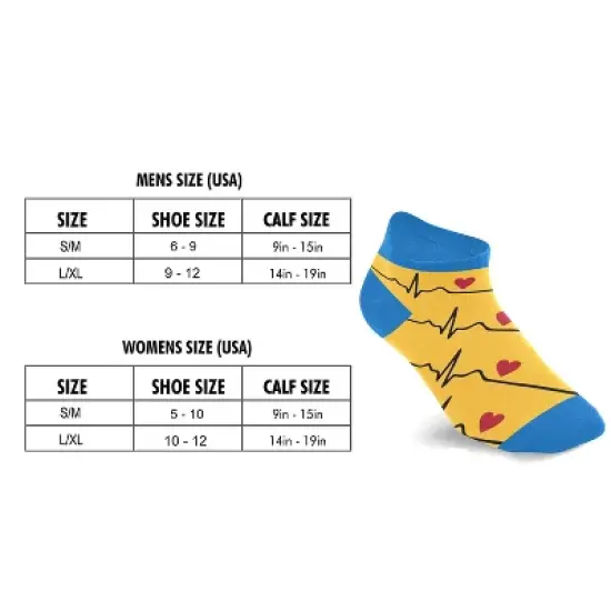Copper Zone Medical Prints Nurse Inspired Ankle-Length Compression Socks - 6 Pair Pack image {1}