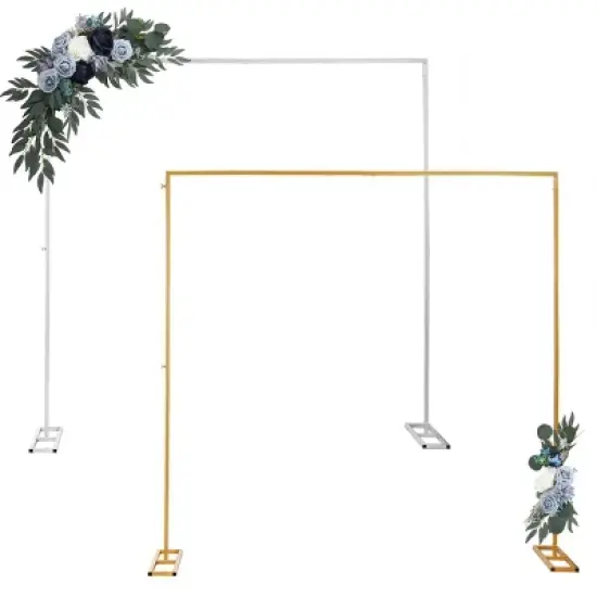 GARPROVM Stylish 6.6FT Square Wedding Arch Stand Arbor for Outdoor Events image {5}