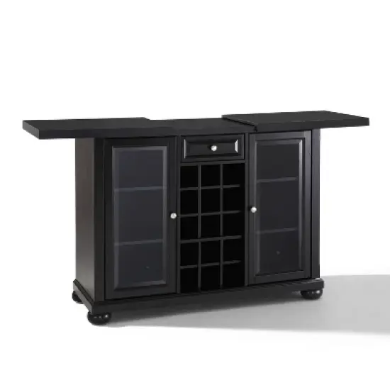 Alexandria Sliding Top Bar Cabinet Black - Crosley image {8}