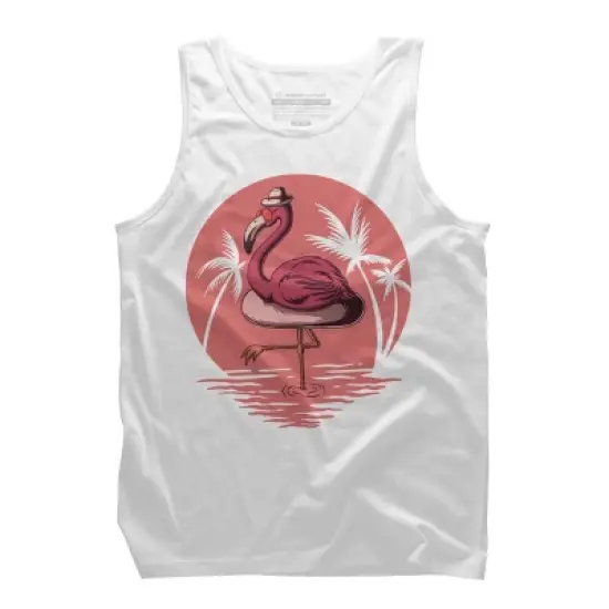 Men's Design By Humans Flamingo Summer Vibes By kai2day Tank Top image {3}