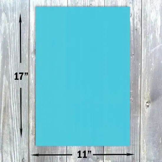 Hamilco Colored Cardstock Paper 11" x 17" Electric Blue Color Card Stock Paper 50 Pack image {1}