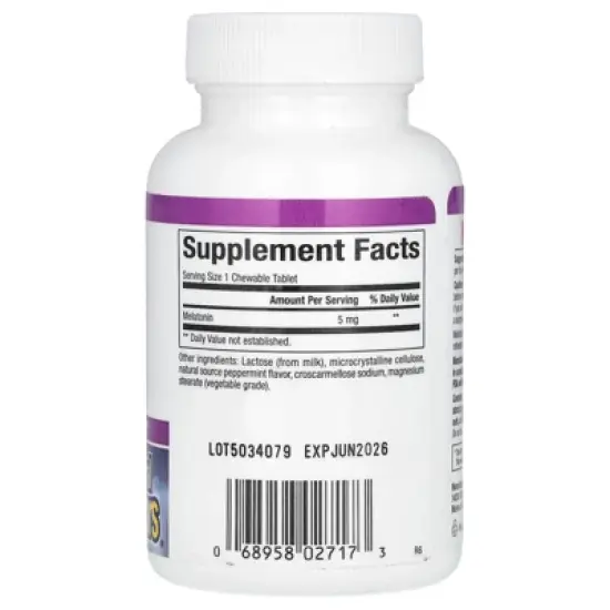 Natural Factors Stress-Relax&reg;, Melatonin, 5 mg, 90 Chewable Tablets image {1}