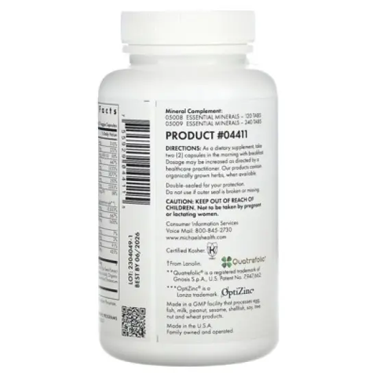 Michael's Health Teen Girls Multivitamin, 120 Vegetarian Capsules image {2}