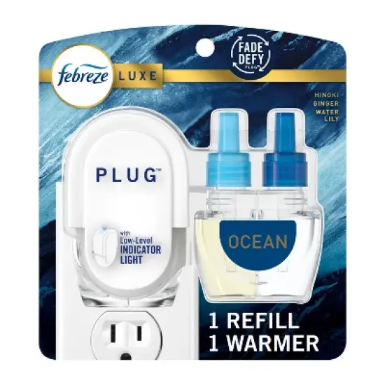 Febreze Origins Fade Defy Plug Air Freshener & Odor Fighter - Ocean - 0.87 fl oz image {13}