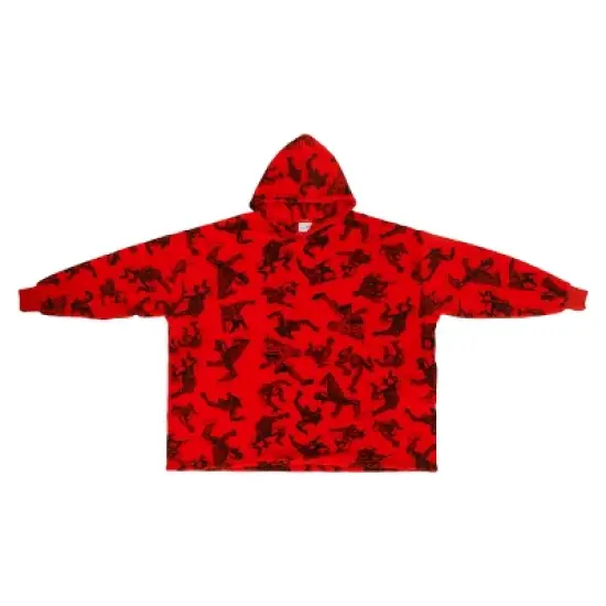 Marvel Spider-Man All-Over Print Red Long Sleeve Oversized Hoodie Wearable Blanket-OSFA image {3}