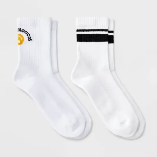Women's Icon Cushioned Ribbed 2pk Mid Crew Socks - 4-10 image {7}