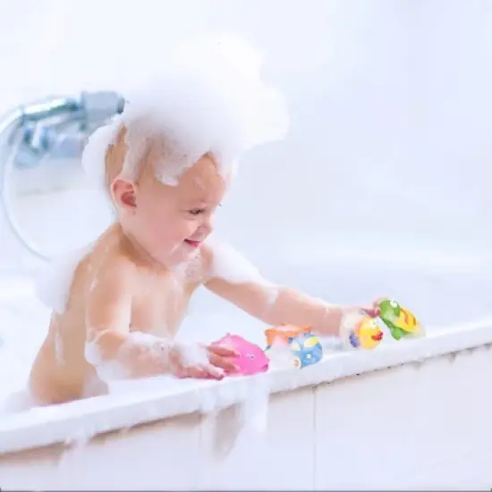 Fun Little Toys Tubbi Bubbi 24Pcs Squirting Sea Animals & Cars Bath Toys, Water Play for Toddlers, Birthday & Xmas Gifts for Boys & Girls image {5}