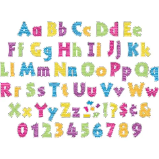 Barker Creek Letter Pop-Outs Kai Ola 4" 255 Characters/Set BC1729 image {1}