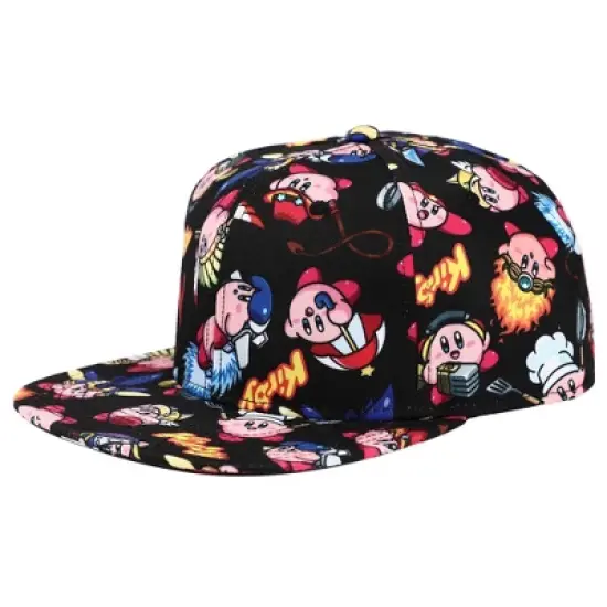 Kirby Sublimated all Over print Flat Bill Snapback Hat image {1}