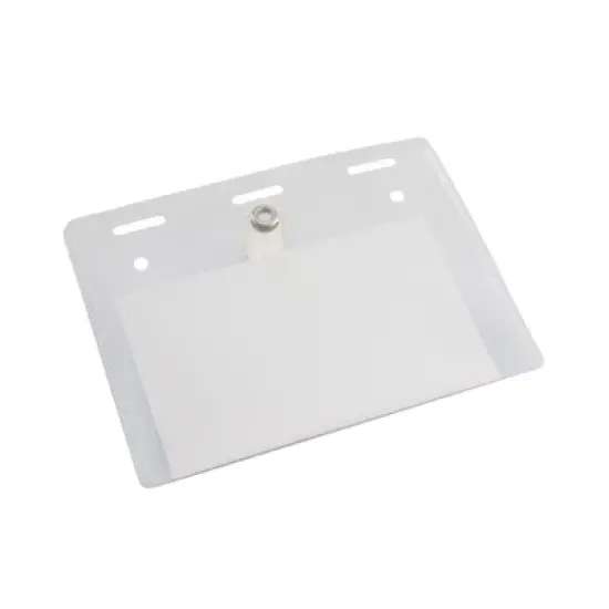 SICURIX Clip Style ID Badge Holder Kit with Printable Inserts, 4" x 3", Pack of 50 image {1}