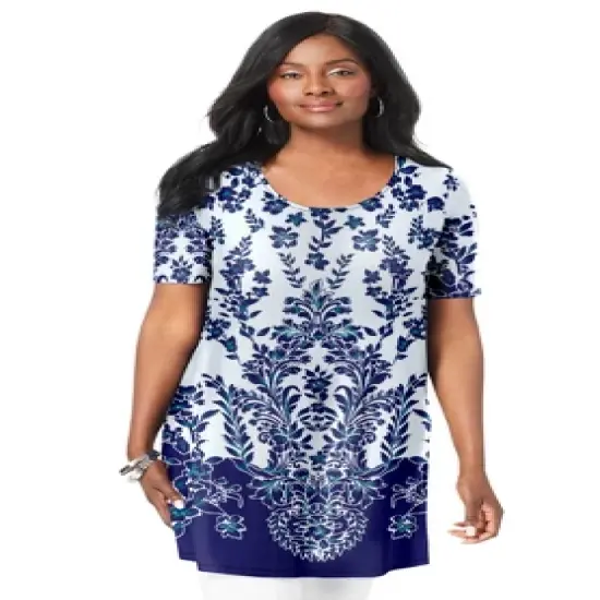 Jessica London Women&rsquo;s Plus Size Mega Knit Tunic image {8}